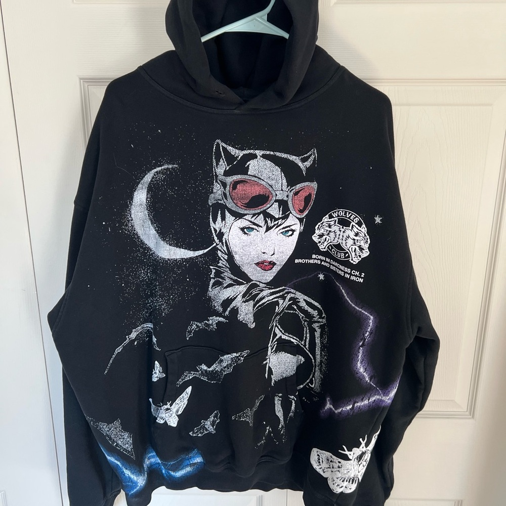 Darc Sport Graphic Black Hoodie with Catwoman Design